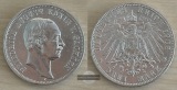 Deustches Kaiserreich Sachsen,   3 Mark  1908 E  Friedrich Aug...