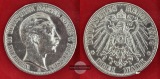 Deutsches Kaiserreich. Preussen, Wilhelm II. 3 Mark  1909 A  F...