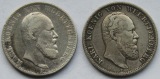 Kaiserreich: Württemberg, 2 Mark Karl (Jaeger 172), 2 Stück ...