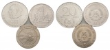 DDR; 20 Mark 1973, 10 Mark 1972 und 5 Mark 1971