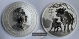 Australien. 1 Dollar 2021 Jahr des Ochsen FM-Frankfurt UC#575 ...