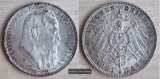 Deutsches Kaiserreich. Bayern, Luitpold (Prinzregent) 3 Mark 1...