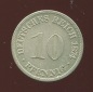 Kaiserreich 10 Pf. von 1874 D in fast Stempelglanz