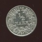 Kaiserreich 1/2 Mark von 1914 D in Stempelglanz