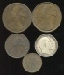 5 ältere Münzen aus England ab 1862