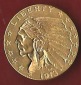 2 1{2 Dollar USA Indianer 1913 Gold Koblenzer Münzen Studio K...