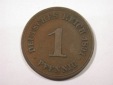 I19  KR  1 Pfennig 1891 A in ss+  Originalbilder