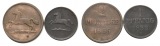 Altdeutschland; Braunscheig; 2 Kleinmünzen 1855 / 1853