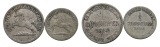 Altdeutschland; Braunschweig; 2 Kleinmünzen 1860 / 1858