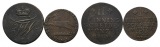 Altdeutschland; Braunschweig; 2 Kleinmünzen 1815 / 1822