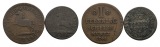 Altdeutschland; Braunschweig; 2 Kleinmünzen 1748 / 1772