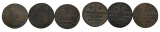 Altdeutschland; Braunschweig; 3 Kleinmünzen 1779 / 1730 / 1763