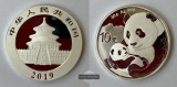 China 10 Yuan  2019  Panda  FM-Frankfurt  Feinsilber: 29,97g