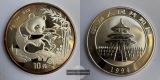 China 10 Yuan 1994 Panda  FM-Frankfurt KM#A623 Feinsilber: 31,1g