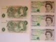 Vereinigtes Königreich: Lot aus fünf kassenfrischen Banknoten