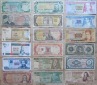 Nordamerika: Lot aus 18 verschiedenen Banknoten