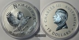 Australien,  10 Dollar 2024 Kookaburra  FM-Frankfurt   Feinsil...