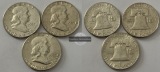 USA 3x 1/2 Dollar 1953 Franklin Half Dollar FM-Frankfurt  Fein...