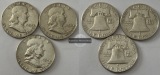USA 3x 1/2 Dollar 1954 Franklin Half Dollar FM-Frankfurt  Fein...