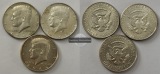 USA 3x 1/2 Dollar 1964-66 Kennedy Half Dollar FM-Frankfurt  Fe...