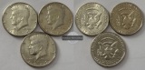 USA 3x 1/2 Dollar 1968-70 Kennedy Half Dollar FM-Frankfurt  Fe...
