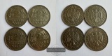 Lot: BRD 4x 2 DM 1951 D, F, G, J FM-Frankfurt KM#111 CuNi 28g