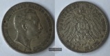 Deutsches Kaiserreich 3 Mark 1909 A Wilhelm II FM-Frankfurt KM...