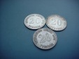Kaiserreich 3 x 20 Pfennig 1873 D/1875 C/1876 E