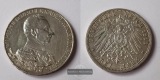 Dt. Kaiserreich. 3 Mark Wilhelm II Preußen 1913 Uniform A FM-...