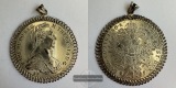 Silbermedaille 1780 mit Anhängerhaken und Verzierung FM-Frank...