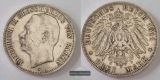 Dt. Kaiserreich Baden 3 Mark 1911 Friedrich II. FM-Frankfurt K...