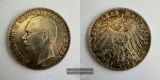 Kaiserreich, Baden  3 Mark  1912 (1908-15) G  Friedrich II. FM...