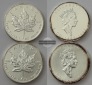 Kanada 2x 5 Dollar  1993  Maple Leaf  KM#187  FM-Frankfurt    ...
