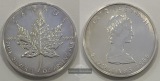 Kanada 5 Dollar 1988 Maple Leaf FM-Frankfurt KM#163 Feinsilber...