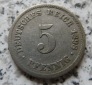 Kaiserreich 5 Pfennig 1898 J