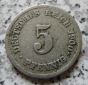 Kaiserreich 5 Pfennig 1900 J