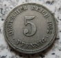 Kaiserreich 5 Pfennig 1902 A