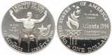 USA: 1 Dollar 1996, Atlanta Paralympics, Rollstuhlrennen, stgl