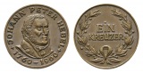Medaille; Johann Peter Hebel; Kreuzer; Bronze; 6,23 g, Ø 24,4...