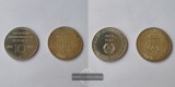 DDR  10 Mark  1974 25 Jahre DDR KM#50 (2 Münzen) LOT FM-Frank...