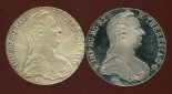 Österreich 2x Maria Theresia Silbertaler 1x in PP