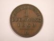 J01 Preussen 1 Pfennig 1860 A in ss+  Originalbilder