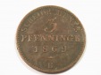 J01 Preussen  3 Pfennig 1869 B in ss   Originalbilder