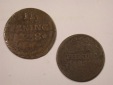 J01  Wismar  3 Pfennig 1738 + 1830 Gering-schön  2 Stück   O...