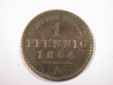 J01  Reuss jüngere Linie  1864 1 Pfennig  gewellt sonst ss   ...