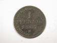 J01  Anhalt  1 Pfennig 1867 in ss, leicht gewellt   R    Origi...