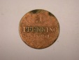 J02  Bayern  1 Pfennig 1820  Belegstück  R    Originalbilder