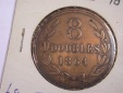 J20  Guernsey  8 Doubles 1864 f.ss geputzt Originalbilder