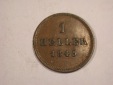 J03 Bayern  1 Heller  1845 in ss-vz  Originalbilder