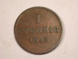 J03 Bayern  1 Pfennig  1845 in ss   Originalbilder